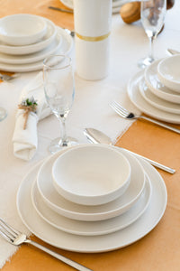 Farika 24 Piece Zuhre White Dinner Set for 6 People - Premium Dinner Set
