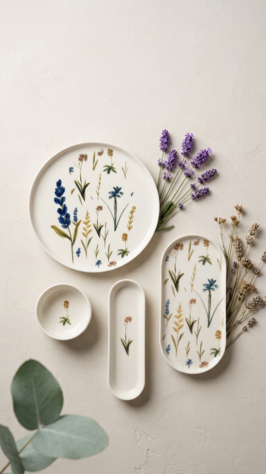 Farika 16 Piece Flower Garden Breakfast Set for 6 People - Premium Breakfast Set