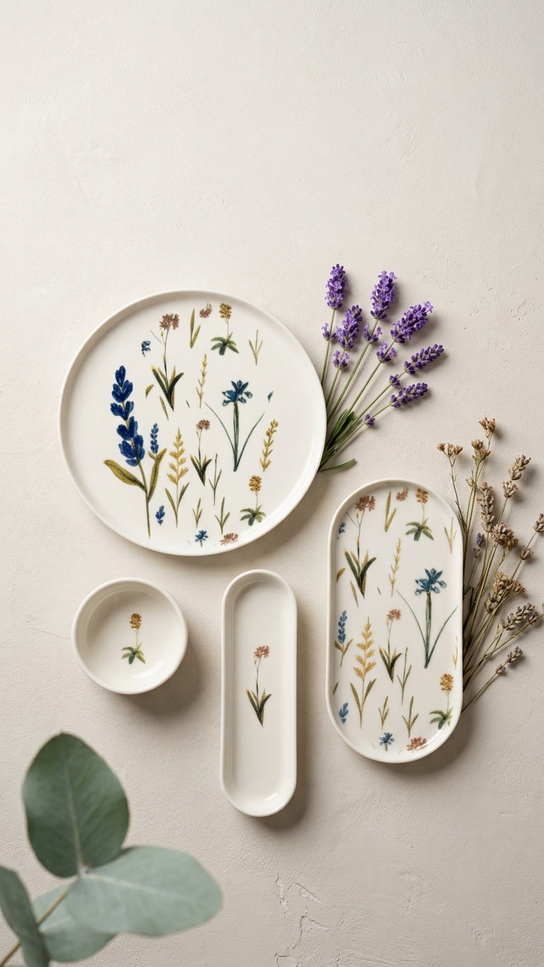 Farika 16 Piece Flower Garden Breakfast Set for 6 People - Premium Breakfast Set