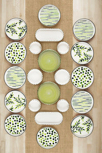 22 Pieces Stackable Greentree Breakfast Set for 12 Person - Luxury Breakfast Serving Plate Set