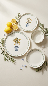 Farika 24 Piece Lemon Dinner Set for 6 People - Premium Dinner Set