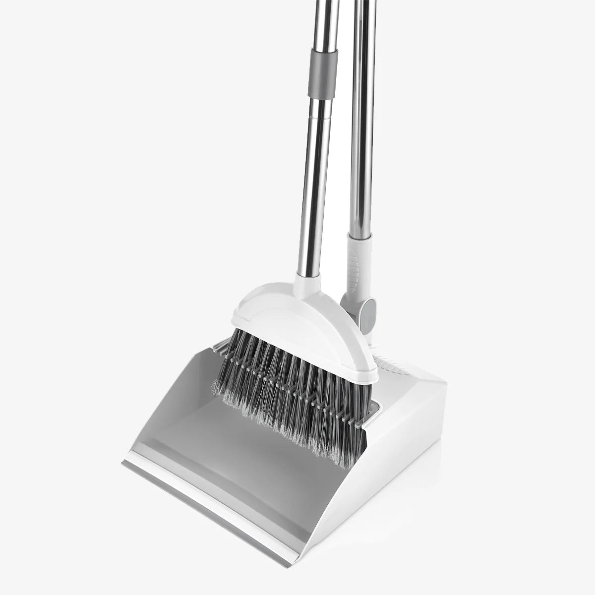 Corner Dustpan and Broom Set with Long Handle