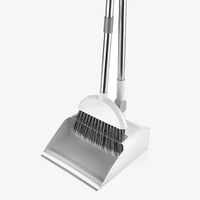 Corner Dustpan and Broom Set with Long Handle