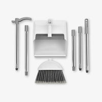 Corner Dustpan and Broom Set with Long Handle