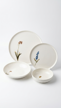 Farika 24 Piece Flower Garden Dinner Set for 6 People - Premium Dinner Set