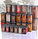 36-Piece Modern Square Food Storage Container Set with Labels – 1750ml, 1200ml & 450ml