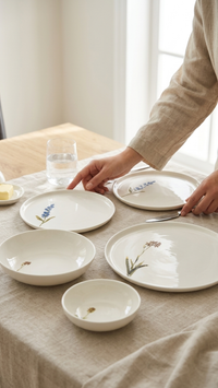 Farika 24 Piece Flower Garden Dinner Set for 6 People - Premium Dinner Set