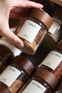 Acassia 12-Piece Borosilicate Glass Spice Jar Set with Acacia Wood Lids