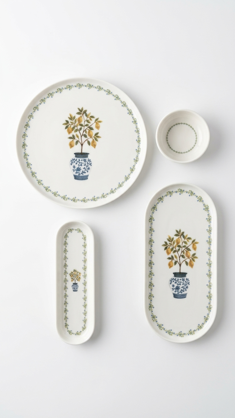 Farika 16 Piece Lemon Breakfast Set for 6 People - Premium Breakfast Set