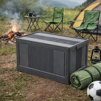 Modern Portable Storage Organizer Box Anthracite (32x54x32 cm)