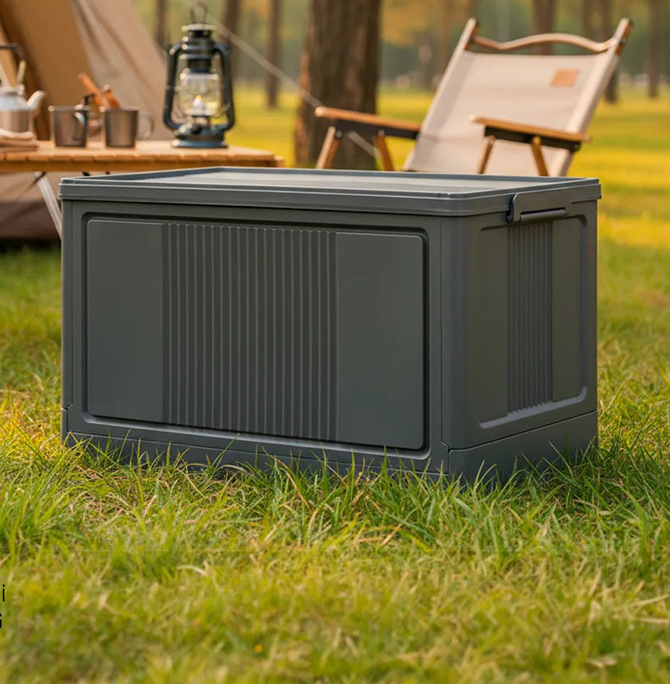 Modern Portable Storage Organizer Box Anthracite (32x54x32 cm)