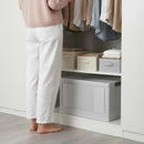 Modern Portable Storage Organizer Box White (32x54x32 cm)