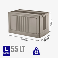 Modern Portable Storage Organizer Box Earth Brown (32x54x32 cm)