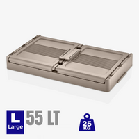 Modern Portable Storage Organizer Box Earth Brown (32x54x32 cm)