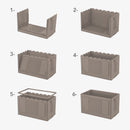 Modern Portable Storage Organizer Box Earth Brown (32x54x32 cm)