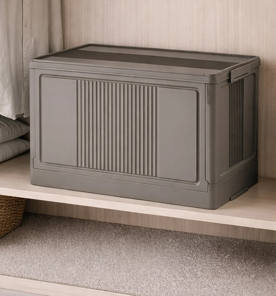Modern Portable Storage Organizer Box Earth Brown (32x54x32 cm)